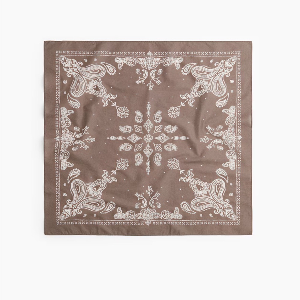 Kujten inspired taupe Paisley Bandana scarf